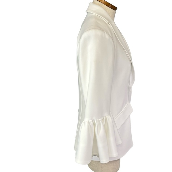 Cinq A Sept Madeline Bell-Sleeve Blazer Women 2 in White - Picture 4 of 11